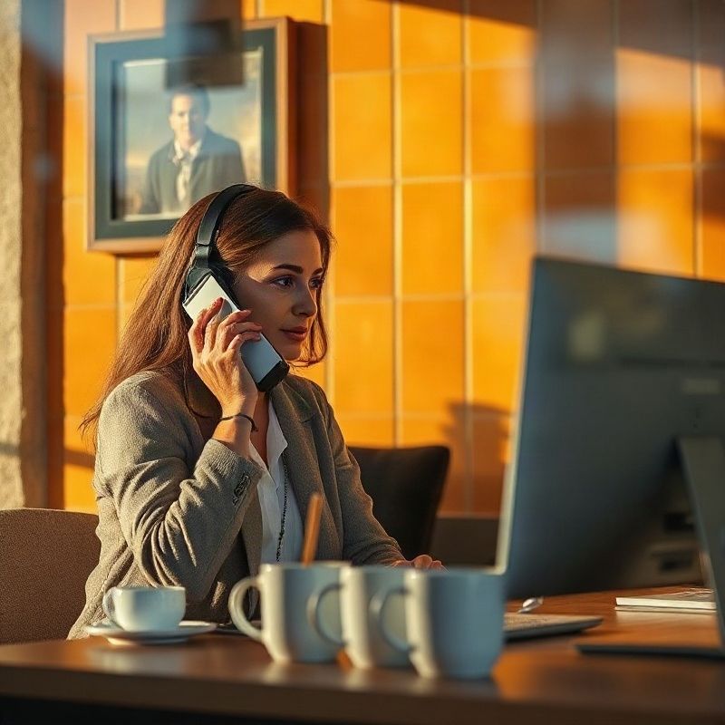 Consulta telefónica y anotación de una referencia en el mostrador de Novafecho